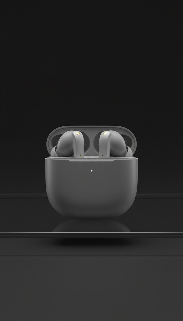 Noise-Cancelling Earbuds with Vegan Leather Tips
